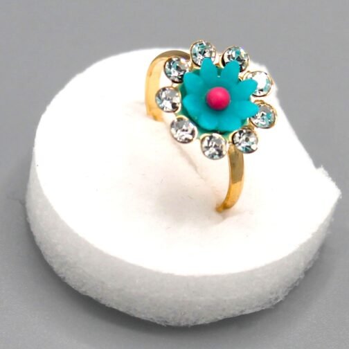 Kids flower rings in multi colors 10+1 - Image 2