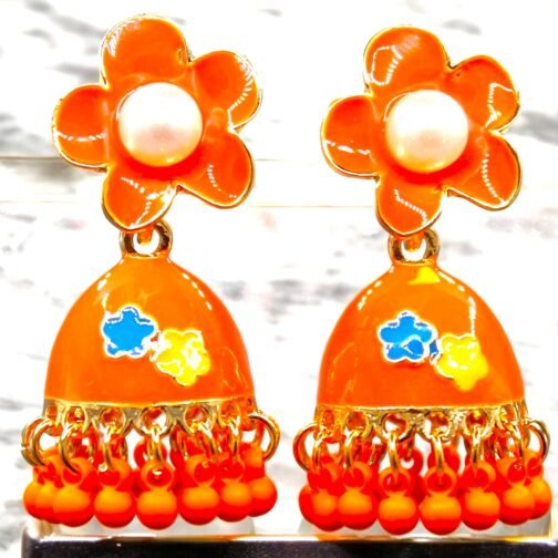 Multi color meenakari Juhmka - Image 7