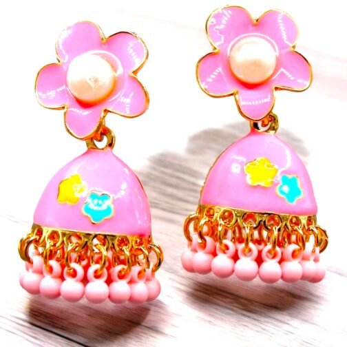 Multi color meenakari Juhmka - Image 12