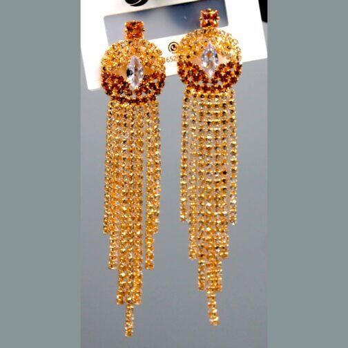 Stone Chain ear rings for women's - Image 2