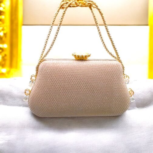 Rose Golden & Silver Clutch elegant design - Image 3