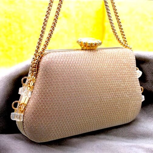 Rose Golden & Silver Clutch elegant design