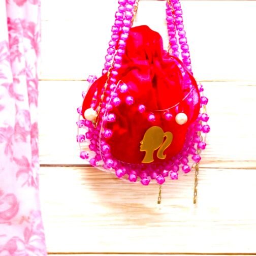 Crystal bag with pearl beaded for kids - Image 2