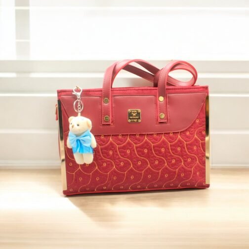 Velvet Tote Bags with front embroidery - Image 8