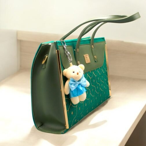 Velvet Tote Bags with front embroidery - Image 4