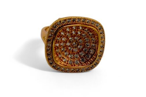 Golden ring with stone for women's - Image 4