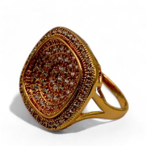 Golden ring with stone for women's - Image 5