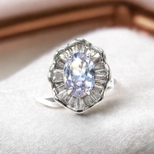 Large Blue Cocktail ring for women's - Image 2