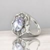 Large Blue Cocktail ring for women's