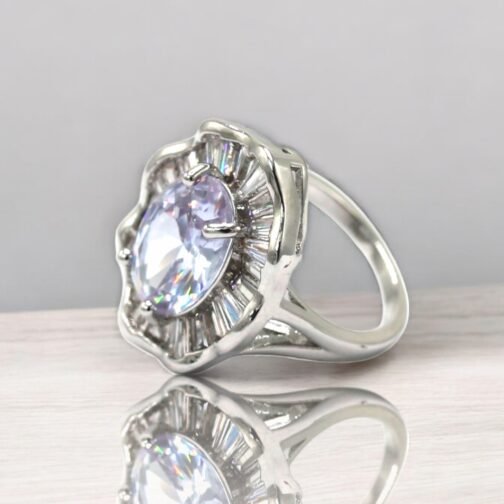 Large Blue Cocktail ring for women's