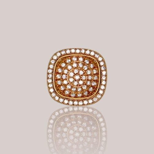 Golden ring with stone for women's - Image 6