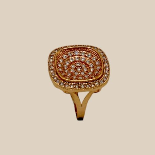 Golden ring with stone for women's - Image 7