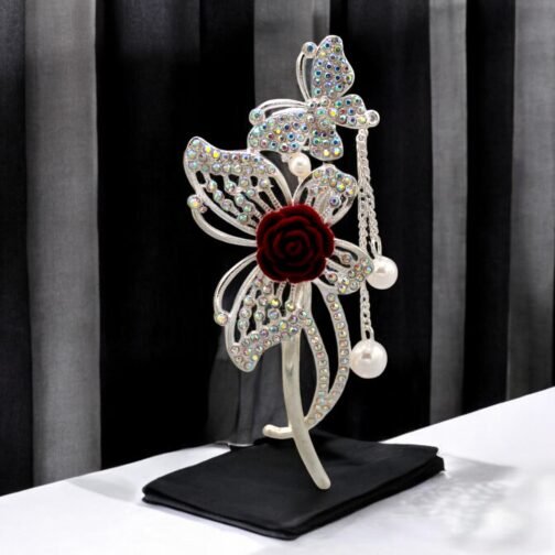 Butterfly Rhine Stones Metal Hair Pin