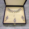 Diamond look newest crystal And Pearl Choker Set - Image 3