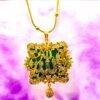 Gold Polish Calligraphy Zircon Allah Pendent