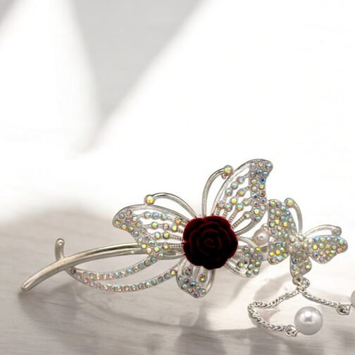 Butterfly Rhine Stones Metal Hair Pin - Image 5