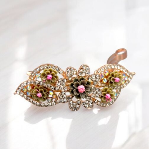 Colorful Flower shape Metal Hair Clip - Image 3