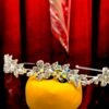 Pearl And Cristal Silver Head Band + Golden with Multi Shades Stones Head Band - Image 2