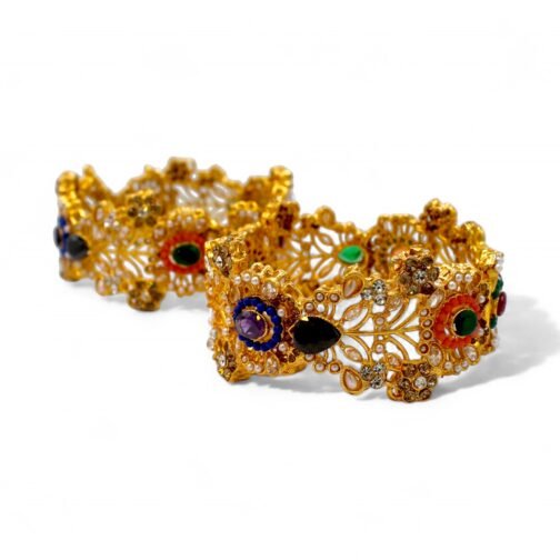 Elegant Stones And Zircon Antique Kangan - Image 4