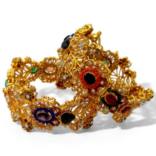 Elegant Stones And Zircon Antique Kangan