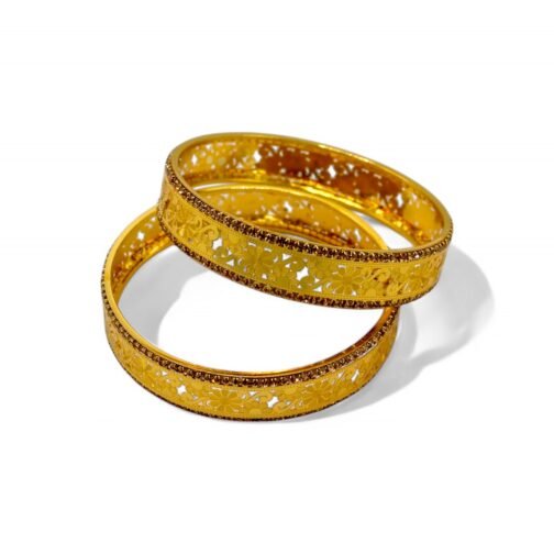 Women's Matte Glossy Gold Plated Bangle
