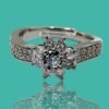 Platinum Diamond Flower Ring