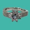 Platinum Diamond Flower Ring - Image 2