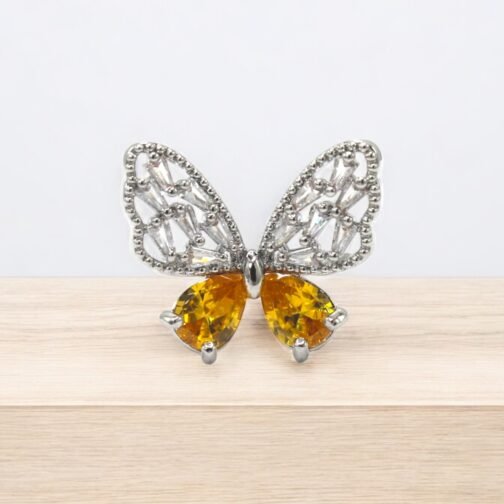 Silver Butterfly rings for women's - Image 4