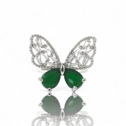 Silver Butterfly rings for women's - Image 11