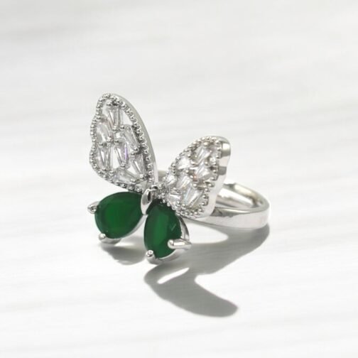 Silver Butterfly rings for women's - Image 12