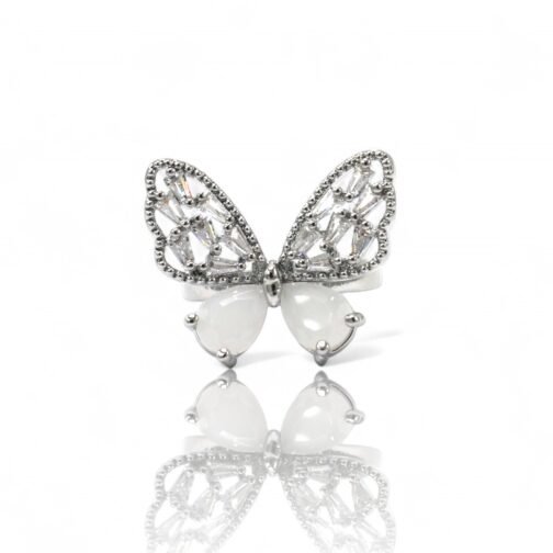 Silver Butterfly rings for women's - Image 6