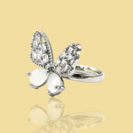 Silver Butterfly rings for women's - Image 5