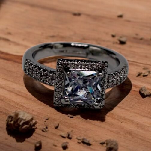 White zircon crystal ring - Image 3