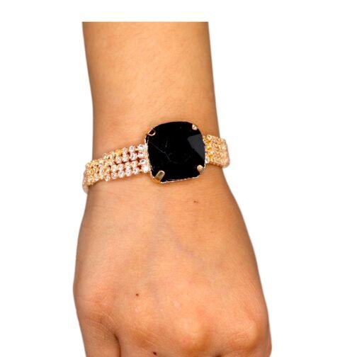 Vintage stylish bracelet with black stone - Image 3