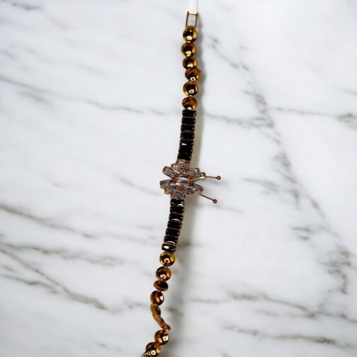 Butterfly vintage rhinestone bracelet - Image 3