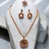 Rounded shape mesh style necklace set